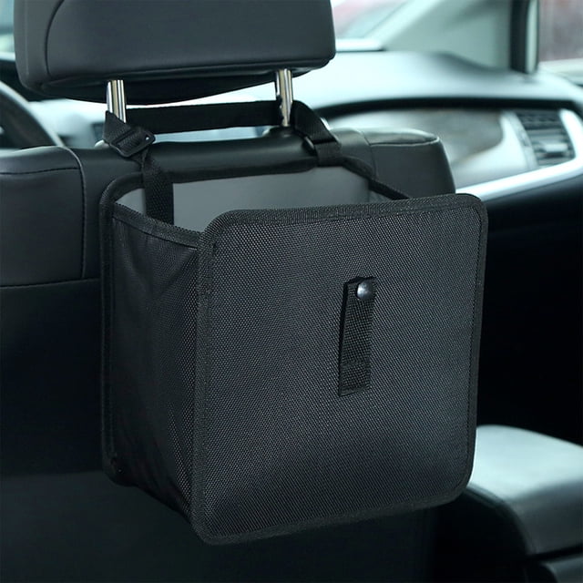 Bolsa de almacenamiento para asiento de coche, borde de tablero de PE, tela para coche, red de almacenamiento de basura, bolsillo de almacenamiento de basura