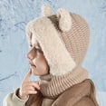 thumbnail image 3 of OGLCCG Kids Winter Hat Scarf Set Girl Boy Fuzzy Fleece Beanie Hats with Neck Warmer Beanie for Kids Knit Warm for Cold Weather 6-13 Years, 3 of 3