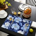 thumbnail image 4 of Pioneer Flower Floral Print Pattern Summer Placemats Table Placemats Set Of 4-Linen Kitchen Washable Placemats Table Mats 12x18 Inch Non-Slip Heat Resistant, 4 of 5