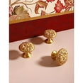 thumbnail image 6 of Brass Drawer Knobs, Solid Copper Gold Brass Cabinet Knobs Decorative Knob Vintage Antique Flower Round Brushed Gold Solid Copper Drawer Cabinet Dresser Knob Pull Handle$$Tools & Hardware Other, 6 of 7