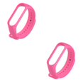 thumbnail image 2 of braveheart Replacement Strap Skin-friendly Wear-resistant Smart Wrist Strap Sport Bracelet Easy Installment Replacement for Mi 3 Rose Red 2Set, 2 of 6