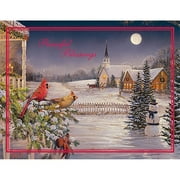 Lang "moonlit Snowman" Boxed Christmas C