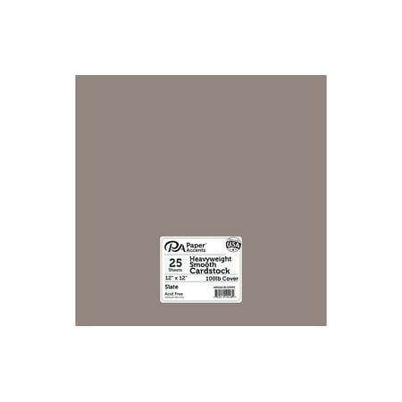 UPC: 0740512104284 | Paper Accents Cardstock 12 x 12  Heavyweight Smooth 100lb Slate 25pc