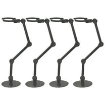 OUNONA 4Pcs Black Plastic Action Figure Support Base for Home Display
