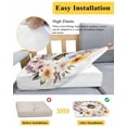 thumbnail image 5 of Rustic Bee Garland Sofa Couch Cushion Covers Washable, Removable Stretchable Sectional Couch Covers, Spring Floral Watercolor Slipcovers for L & T Shape Sofa Furniture Protector S Size 2 pcs, 5 of 7