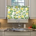 thumbnail image 5 of Yellow Flower and Vines 27"x36" Linen Look Cafe Curtain Set with Privacy and UV Protection, 5 of 8