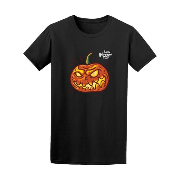 Scary Cartoon Halloween Pumpkin Tee Men's -Image by Shutterstock