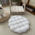 thumbnail image 2 of Tapis Rond Lavable Blanc pour Animal, Lit Chaud pour Animal, Tapis pour Chien, Tapis Portable pour Animal 11,81 X 11,81 Pouces, Tapis Doux et Confortable pour Usage Intérieur et Extérieur, 2 of 7