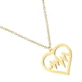 thumbnail image 4 of collar con colgante en forma de corazón para mujer, accesorio para el cuello (dorado), 4 of 5