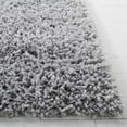 thumbnail image 4 of SAFAVIEH August Sophia Solid Shag Runner Rug, Silver, 2' x 7', 4 of 8