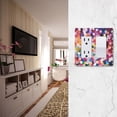thumbnail image 5 of Yayeee Rocker Switch Wall Plate 2-Gang 4.7"x4.6" Home Decorative Outlet Cover, Black Colorful Circles, 5 of 6