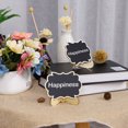 thumbnail image 2 of Unique Bargains 8pcs Bois Mini Tableau Noir Signe Tags Mémo Message Board avec Chevalet Stand Message Étiquette Place Carte, 2 of 7