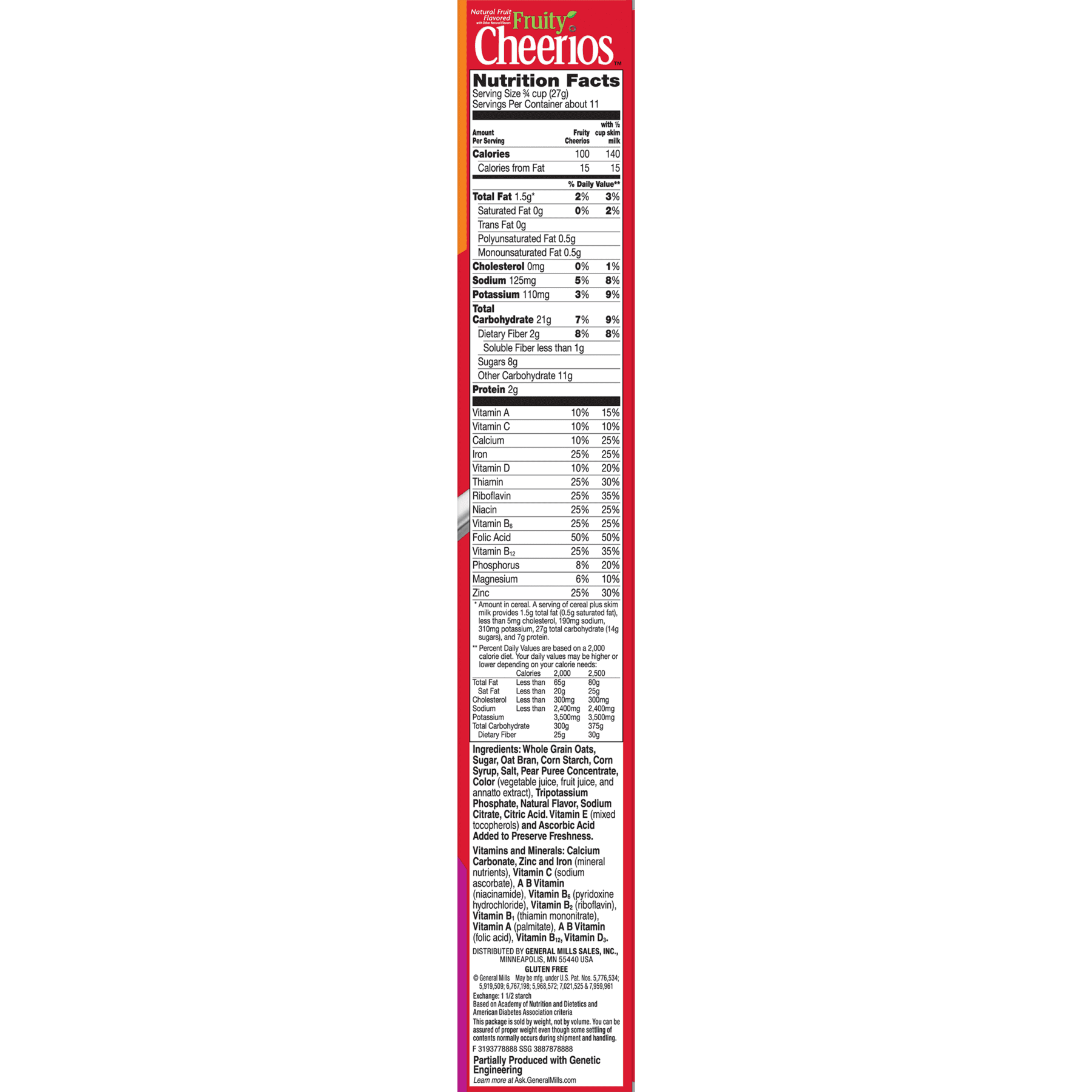 Fruity Cheerios Nutrition Information Besto Blog