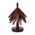 thumbnail image 4 of Almohadilla de aislamiento térmico plegable, posavasos de silicona para protección de mesa, almohadilla térmica aislante para sartenes 3 piezas, 4 of 9