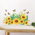 thumbnail image 2 of Un conjunto de pegatinas de pared con girasoles y mariposas para salas de estar, 2 of 5
