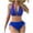 A396 Blue, variant on High Waisted Bikini Sets for Women Halter V Neck Push up Bikini Set Ruched Tummy Control Bathing Suit Flattering Beach Pool Party Swimwear XXL