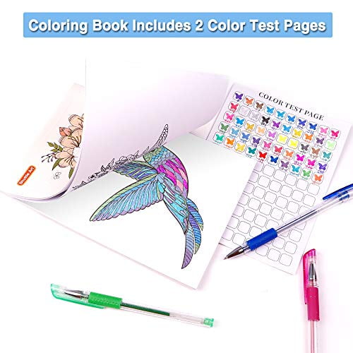 Soucolor 60 Colored Gel Pens for Adult Coloring Books, Deluxe 120