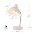 thumbnail image 5 of Novogratz x Globe Robin 16" Matte Rose Desk Lamp with Matte Gold Arm, 67339, 5 of 7