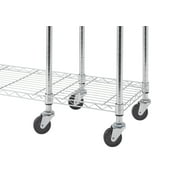TRINITY EcoStorage® 41x14x76 Rolling Closet Organizer - Chrome