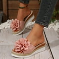 thumbnail image 5 of Hoshose Fashion Slide Wedge Sandals for Women Flower Comfortable Summer Outdoor Wear Women Beach Sandals, 5 of 9