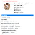 thumbnail image 2 of Front Axle Nut - Compatible with 2015 - 2023 Acura TLX 2016 2017 2018 2019 2020 2021 2022, 2 of 2
