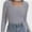 Gray, variant on Women Long Sleeve Scoop Neck Tops Stretch Fitted Casual Tops Tee Slim Fit Fall Going Out Sexy Basic Shirts