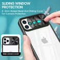thumbnail image 4 of Phone Case for iPhone 11 Pro Max 6.5 with Tempered Glass Screen Protector Cover and Camera Cover Slide 360 Full Body Protection Slim Clear Bumper Cell Accessories iPhone11 11pro Promax i XI Plus Black, 4 of 13