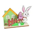 thumbnail image 3 of CoreLiving Easter Table Decor Wooden Bunny Decorations Spring Centerpieces Farmhouse Easter Decor for Home Office Tiered Tray Decor Shelf Decor Mantel Decor Indoor Spring Decor Easter Home Decor, 3 of 9