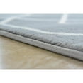 thumbnail image 5 of persian area rugs 5x7 3355 gray moroccan trellis with white line area rug, 5 of 5