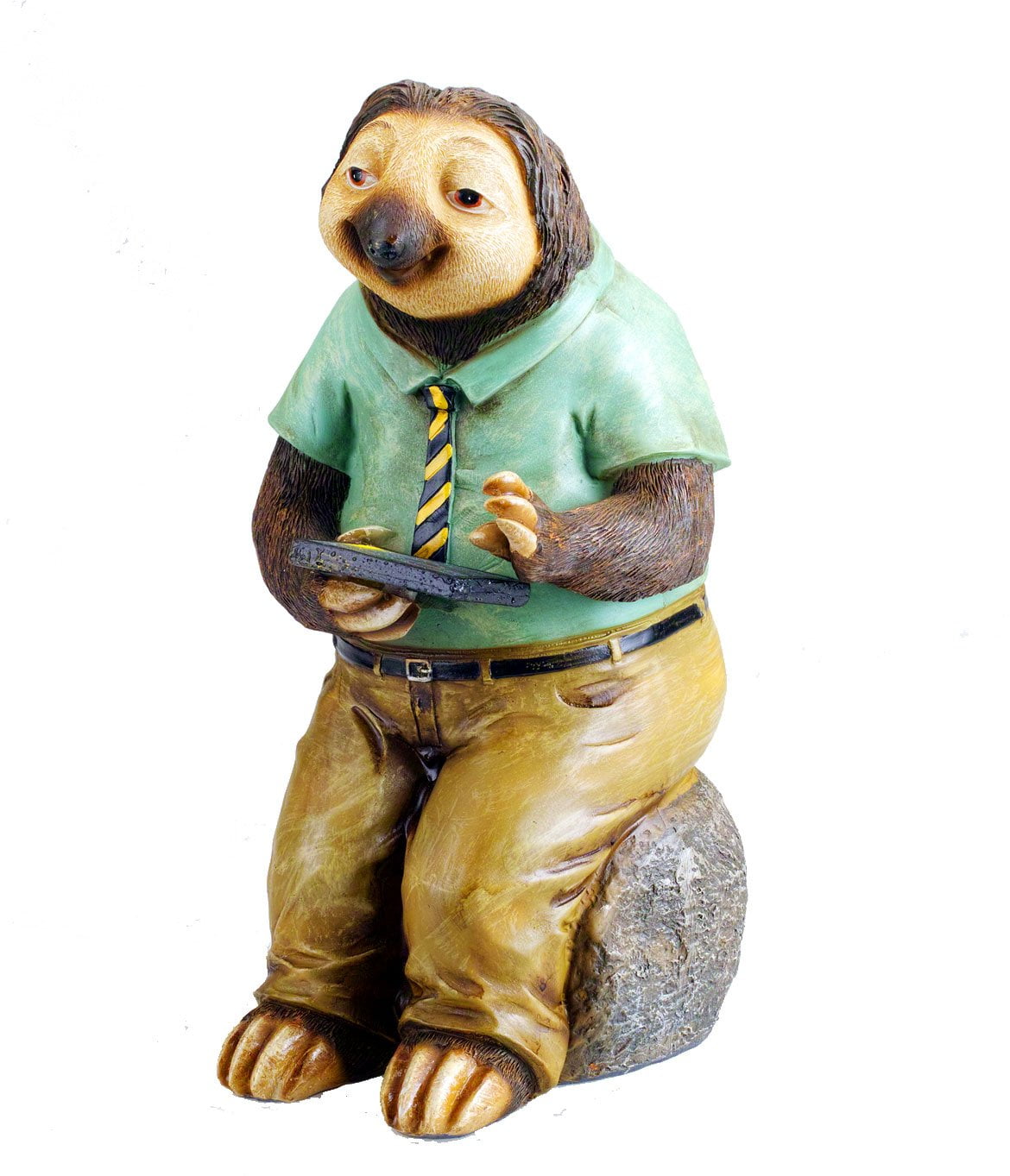 Grebest Car Ornament Interior Decoration Repair Tool Solar Power Lovely Swinging Sloth Car Vehicle Interior Dashboard Ornament Gift