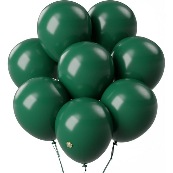 Balloons 24 pcs Dark Green 12 Inch, Matte Color Thickened Extra Strong Latex Helium Float, Colorful Bulk Color ballon baloon Globos Para Decoration De Fiestas Kids Dark Green