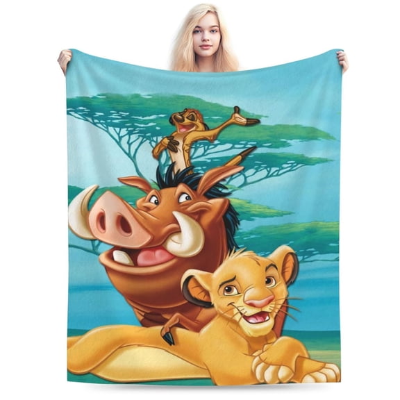 The Lion King Blanket, Super Soft Large Fluffy Plush Throw Blanket for Boys Girls Young Adults, Cozy Warm Flannel Blanket for Living Room Couch Bed All Seasons 40"X30"
