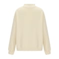 thumbnail image 5 of Sawvnm Sweatshirt for Women Mock Neck Sweatshirt Long Sleeve Pullover Casual Loose Fit Fleece Tops Soft Comfy Fall Winter Warm, 5 of 6