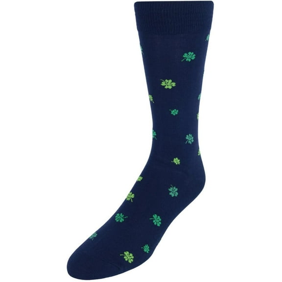 CTM  Lucky Four-Leaf Clovers Dress Socks (1 Pair) (Men)