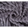 thumbnail image 4 of CHAPS JACQUARD HORIZONTAL STRIPE PLUSH BLANKET, 90 X 90, 4 of 5