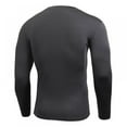 thumbnail image 2 of Men's Long-sleeved Tight-fitting Quick-drying Sportswear High-elastic Running Sweat Wicking T-shirt Top,Black, 2 of 9