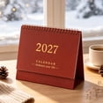 thumbnail image 4 of olkpmnmk Desk Calendar 2026-2027, Double Line Layout Desktop Calendar, 18 Month Calendar Running from July 2026 To December 2027, Desk Flip Calendar for Schedule Tracking and Daily Reminder, 4 of 4