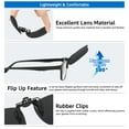 thumbnail image 4 of TINHAO Polarized Clip On Night Driving Glasses Yellow Lens Wear Over Prescription Glasses UV400 Protection Anti Glare, 4 of 7