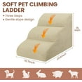 thumbnail image 3 of Dog Stairs for Small Dogs, High Density Foam Dog Steps, Extra Wide Non-Slip Pet Ramp for High Beds Or Couch, Soft Doggie Ladder for Dogs Injured, Older Pets, Small Cats, 3 of 7