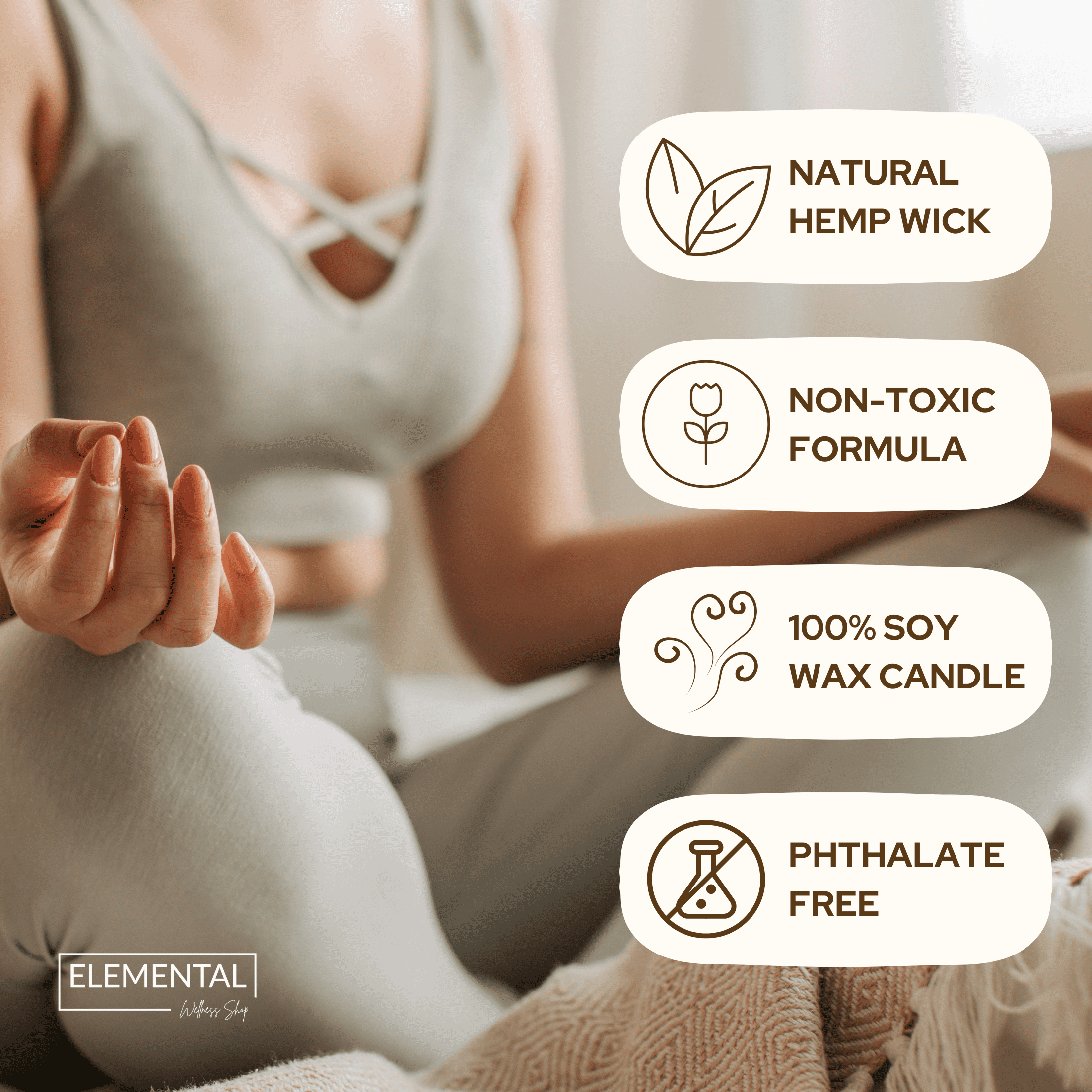 Meditation Soy Wax Candle, Relaxing and Banishing Negative Energy, Non-Toxic Handpoured Essential Oils Glass Jar Candle - Clean Burning, Long Lasting, Candles for Home, Fragrance (Frankincense+Myrrh)