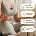 thumbnail image 4 of Meditation Soy Wax Candle, Relaxing and Banishing Negative Energy, Non-Toxic Handpoured Essential Oils Glass Jar Candle - Clean Burning, Long Lasting, Candles for Home, Fragrance (Sandalwood+Cypress), 4 of 5