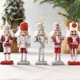thumbnail image 4 of 5 piezas soldado de cascanueces de Navidad 13 cm soldado de cascanueces de madera decoración de árbol de Navidad cascanueces figura de Cascanueces de Navidad adorno de Navidad brillo rojo y plateado Vhermosa ZYY-1932, 4 of 4
