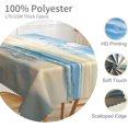 thumbnail image 3 of 60x84inches Tropical Ocean Beach Tablecloth Blue Sky White Cloud Sea Waves Nature Scenic Table Cloth Waterproof and Stain Resistant Table Cover for Dining Room Kitchen Themed Party Decor, 3 of 7