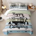 thumbnail image 2 of Erosebridal Happy Camping Camper Twin Quilt Set, Colorful Farmhouse Twin Coverlet Set, 2-Piece 1 Bedspread and 1 Pillowcase, 2 of 7