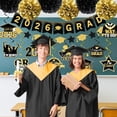 thumbnail image 4 of Black and Gold Graduation Decorations, 2026 Grad Banner and Congrats Grad Hanging Swirls, Black and Gold Graduation Banner Graduations Hanging Swirls College Graduations Party Decoration Class of 2026, 4 of 6