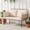 Natural & Off White, variant on Costway Patio Wicker Loveseat Furniture with Seat Back Cushions, Heavy-Duty Metal Legs Off-White