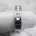 thumbnail image 2 of 2.00 CT Round Cut Simulated Diamond Men's Wedding Band Ring 14K White Gold Plated 925 Silver, 2 of 3