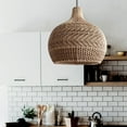 thumbnail image 6 of Arturesthome Rustic Handwoven Rattan Pendant Light Lampshade For Living Room, 6 of 9