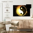 thumbnail image 5 of Elephant Stock Golden Glow Yin Yang Wall Art - Horizontal Canvas Wall Art - Living Room Wall Decor - Wellness Canvas - Black And Yellow Decor - 12" x 8", 5 of 8