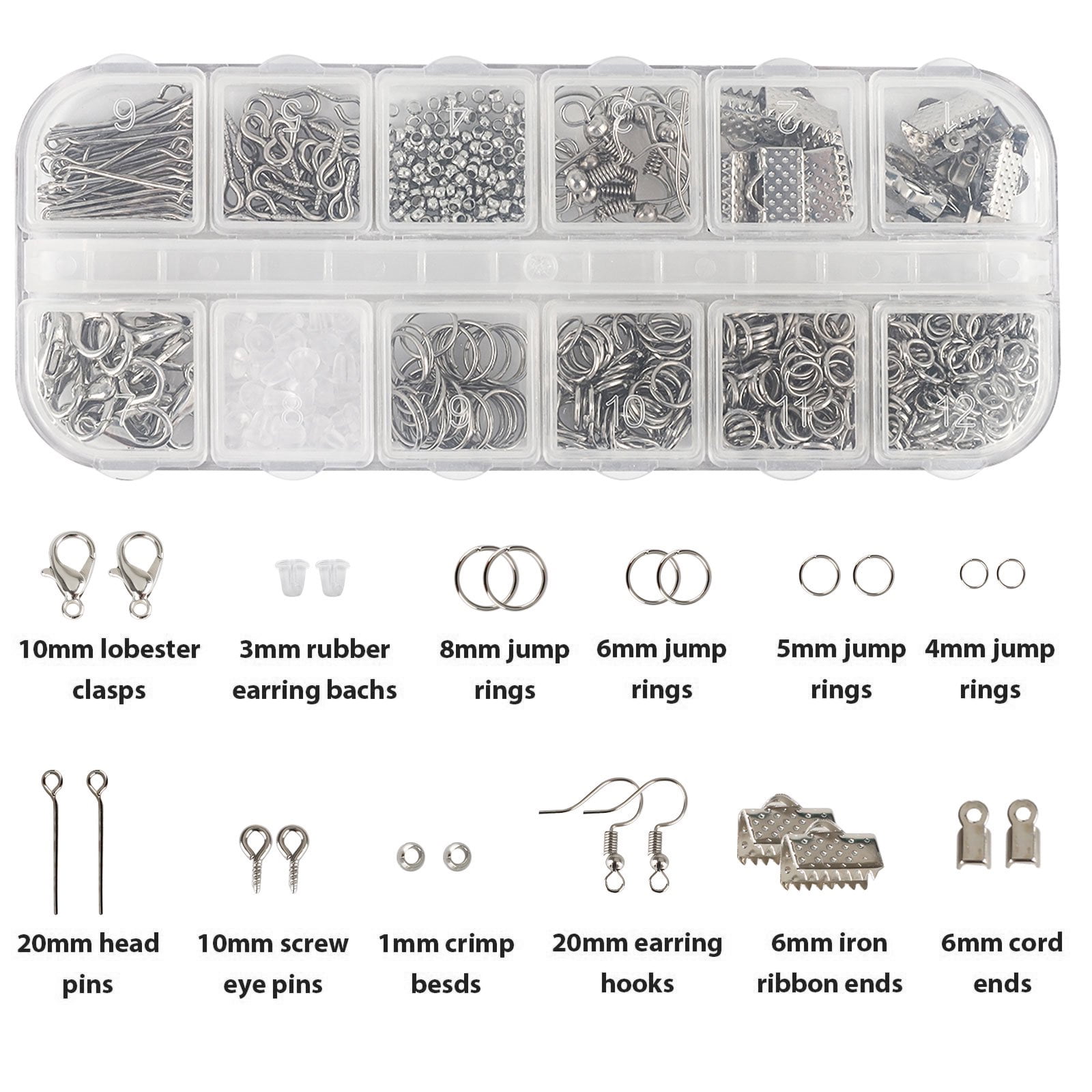 TSV 905pcs Jewelry Making Kit with Case, Beads Wire Starter Tools for DIY  Jewelry Craft Repair